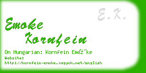 emoke kornfein business card